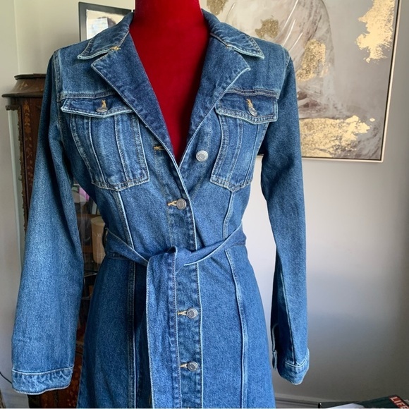 ZARA DENIM DRESS - Picture 5 of 8